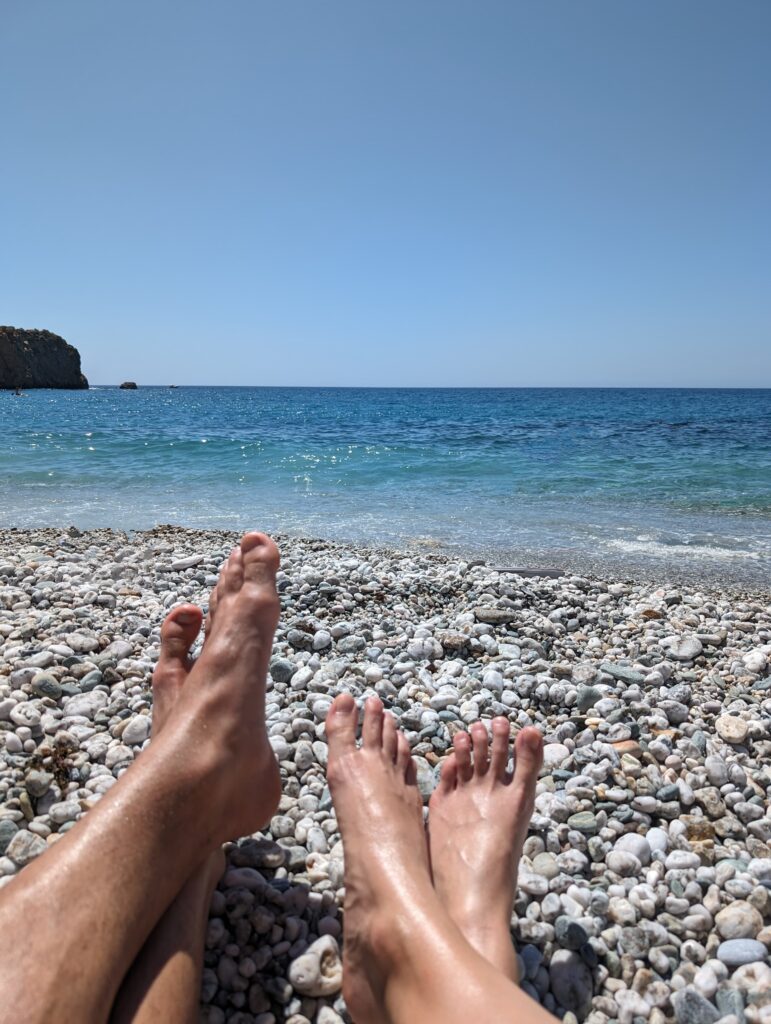 pies en verano